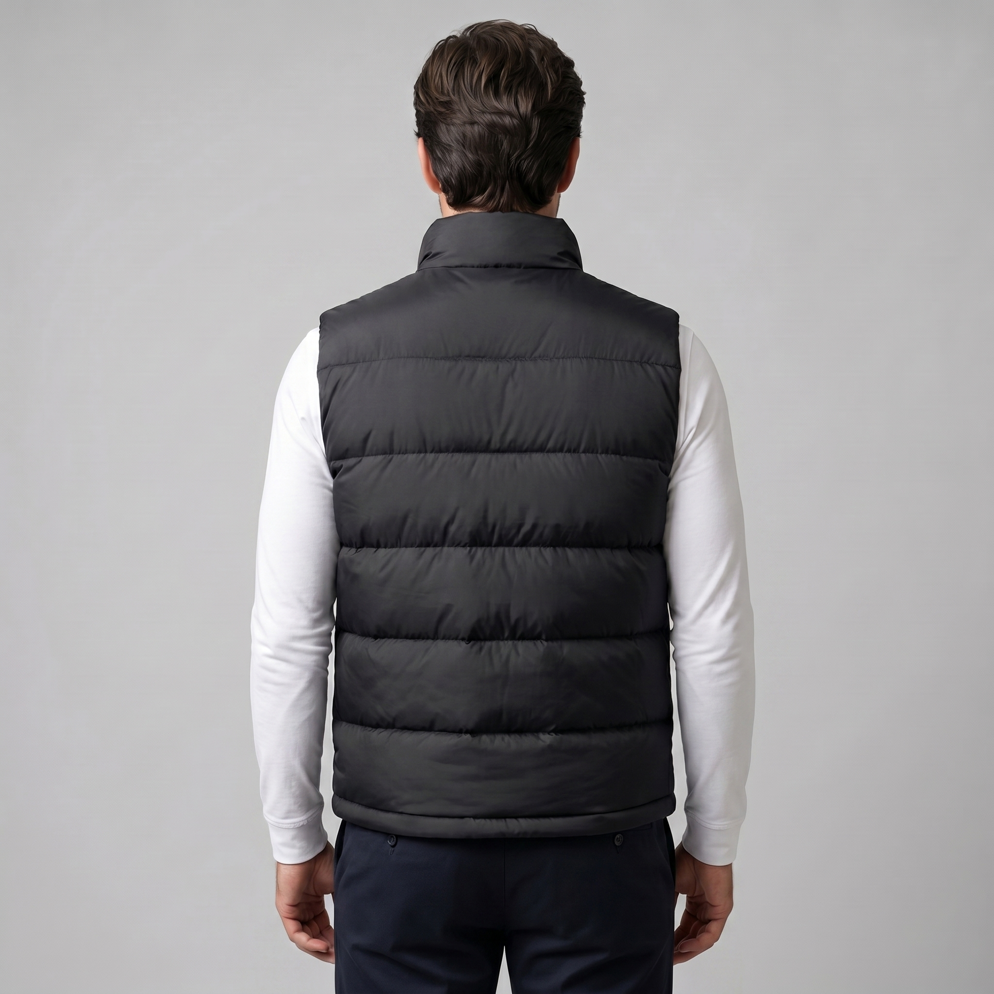 Cas | Gewatteerde bodywarmer voor heren - Zwart