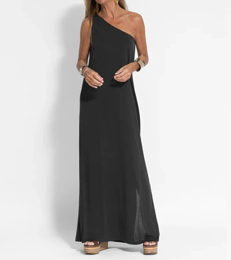 Loise - Stijlvolle Maxi Jurk met One Shoulder voor Dames