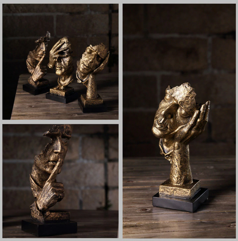 Daan | Abstract gouden decoratiebeeld - foto 3