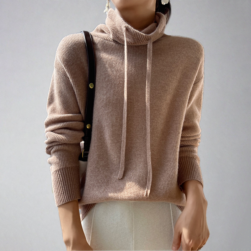 Maria - Stijlvolle Trui met Col en Lange Mouwen Dames