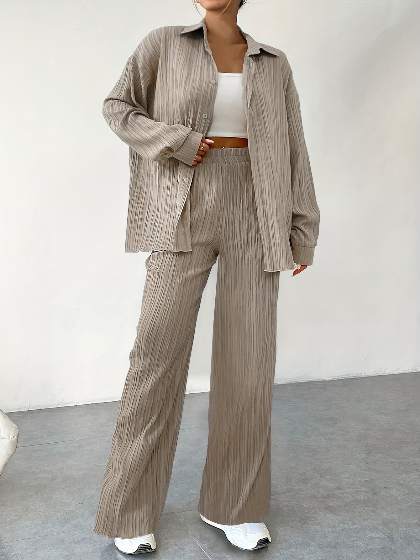 Elisa - Tweedelige Blouse met Broek Comfortabele Set voor Dames