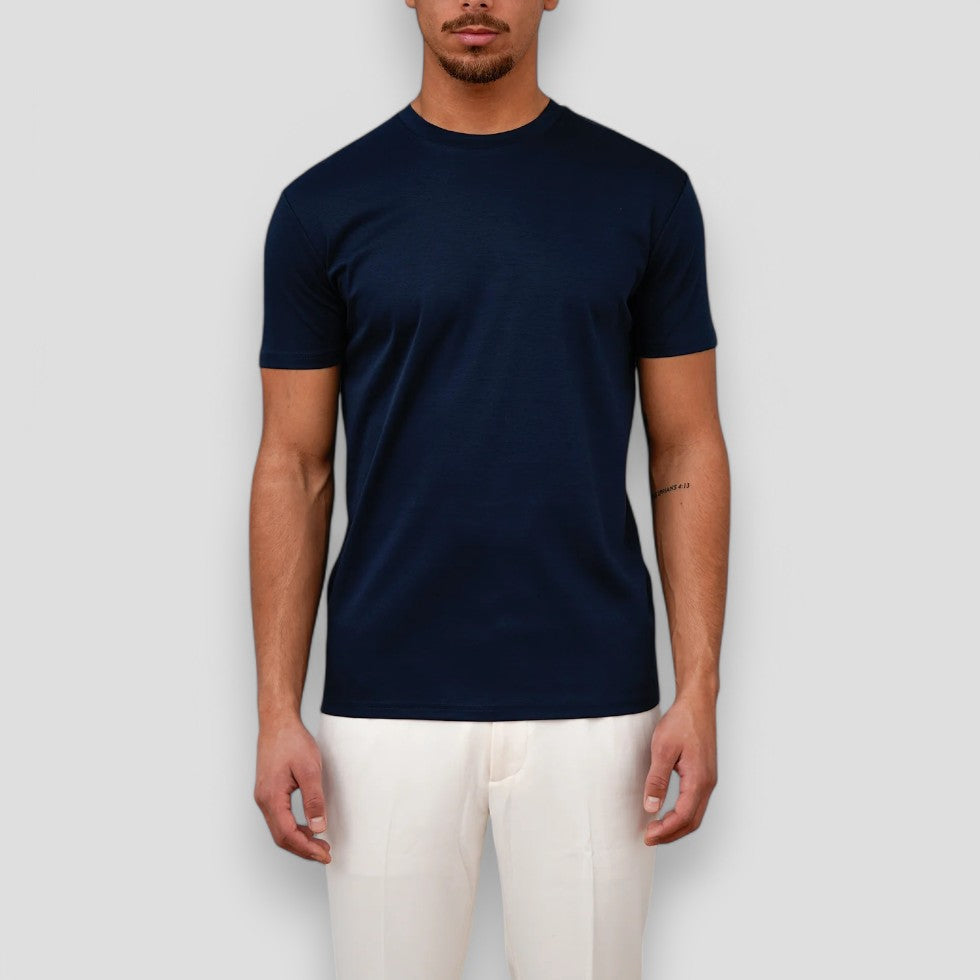 Dirk | T-shirt heren met korte mouw - Donkerblauw