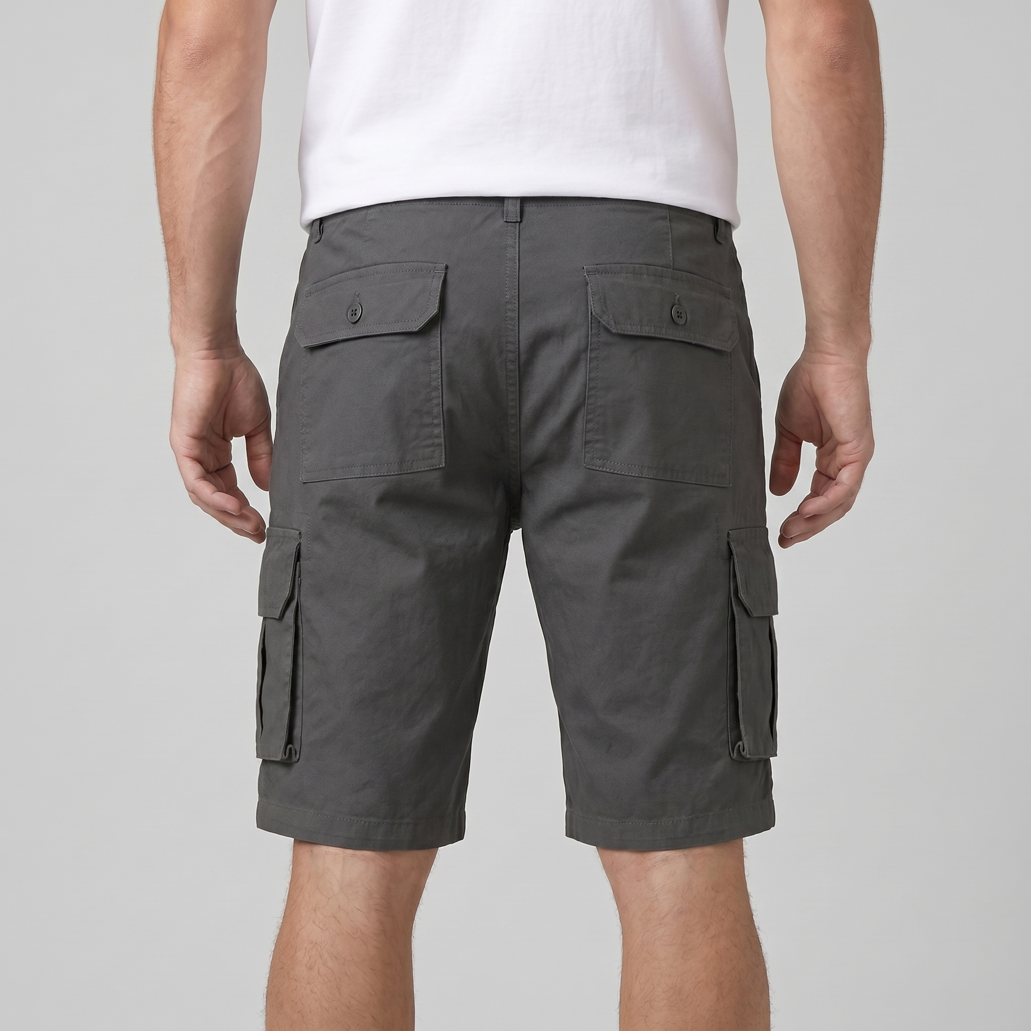Douwe | Cargo shorts voor heren met meerdere zakken - Grijs