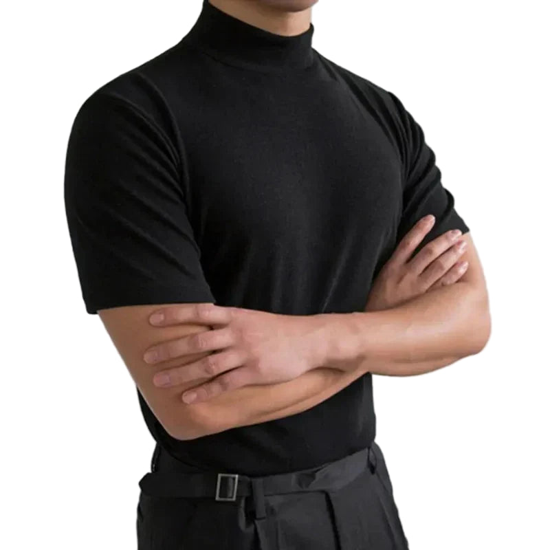 Eenvoudig comfortabel coltrui-shirt voor heren - eenvoudig dagelijks te dragen