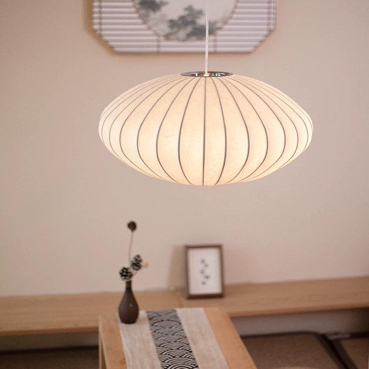 Japandi siliconen geplooide hanglamp - moderne minimalistische verlichting