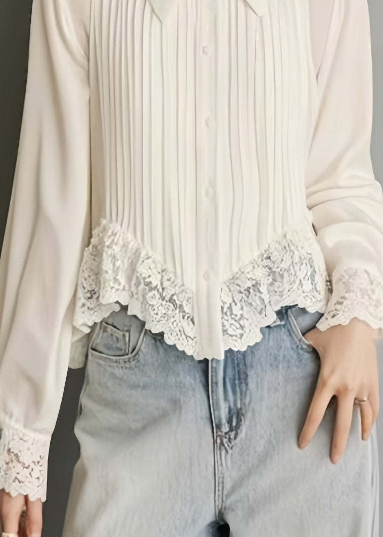 Elisa | Chiffon blouse met kant voor dames - view 4