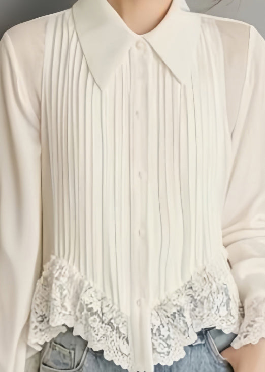 Elisa | Chiffon blouse met kant voor dames - view 5