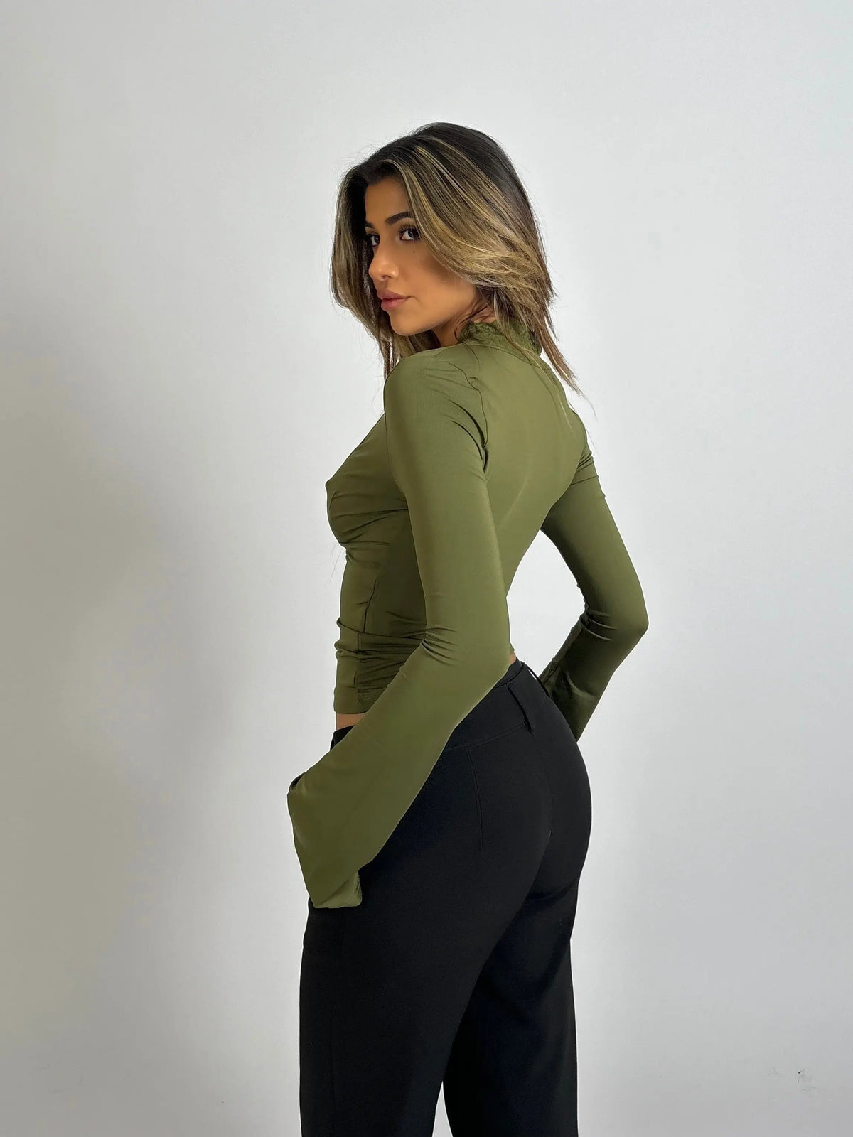 Elisa | Longsleeve top met kant voor dames - foto 11