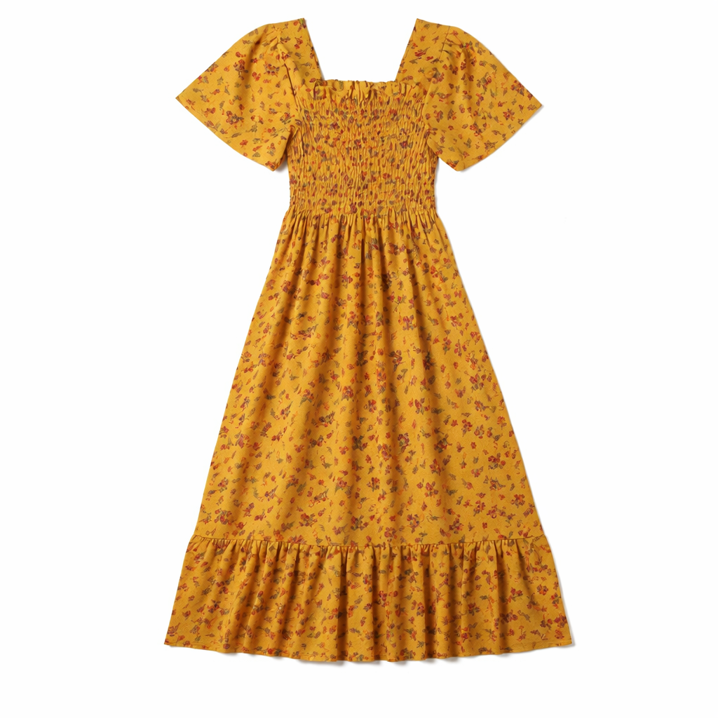 Elske | Midi jurk met bloemen voor dames - view 4