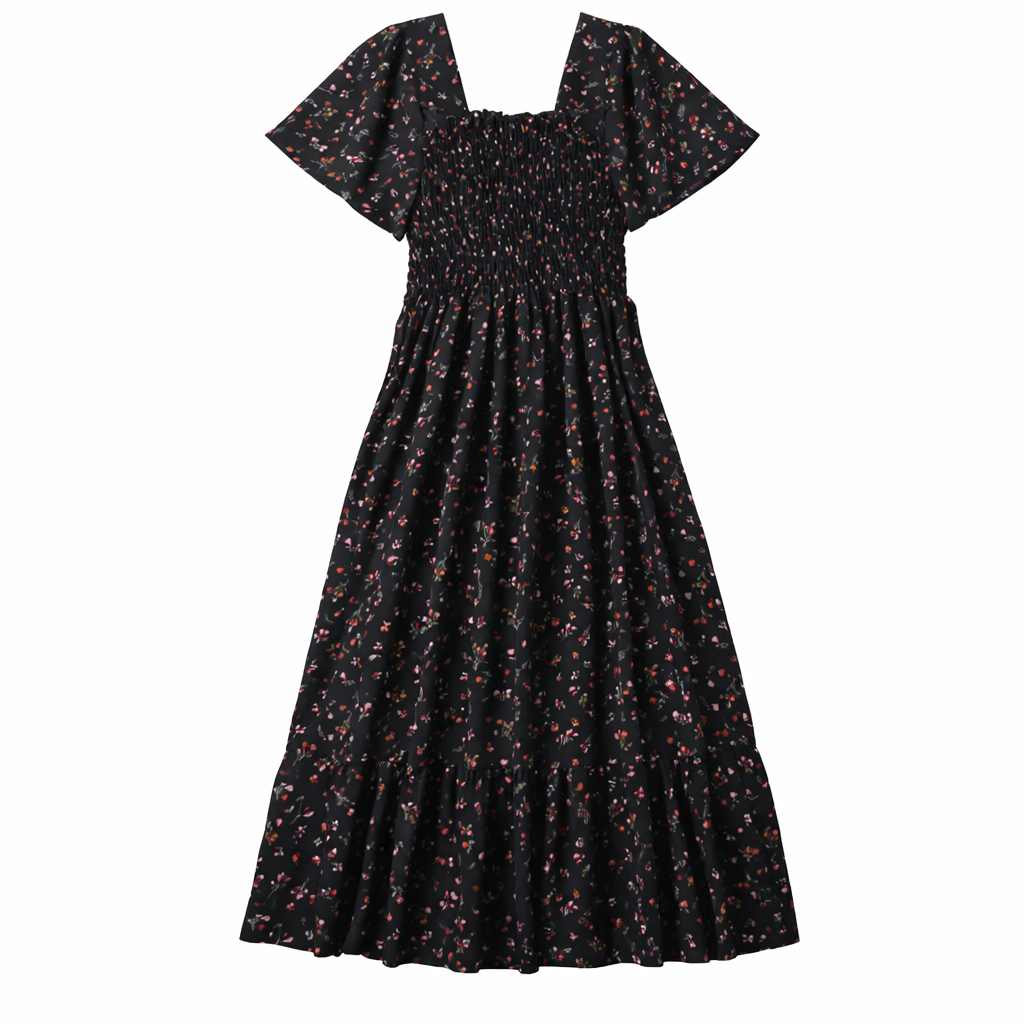 Elske | Midi jurk met bloemen voor dames - view 5