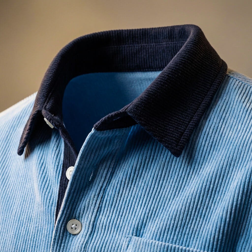 Emiel | Corduroy polo met lange mouw voor heren - view 7