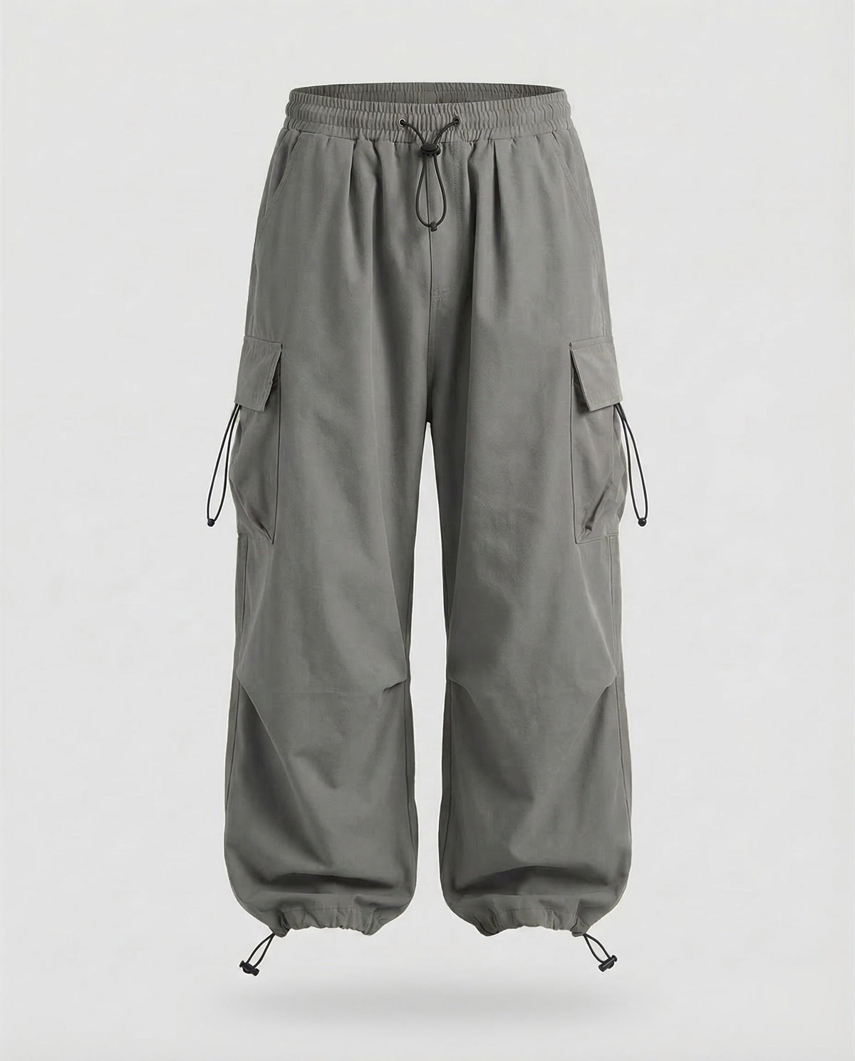 Erik | Wijde cargobroek voor heren - Grijs