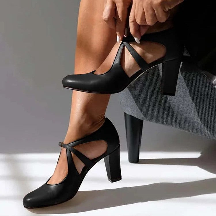 Eveline | Pumps met blokhak voor dames - Zwart