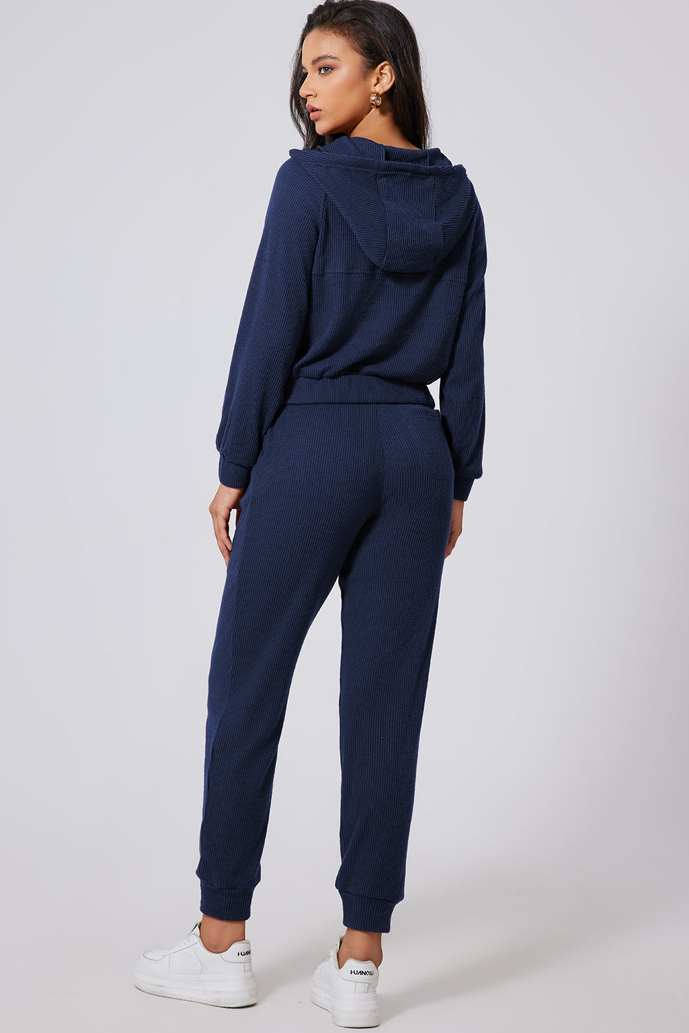 Lales - Comfortabele Jogging Set met Half Zip Hoodie en Broek voor Dames