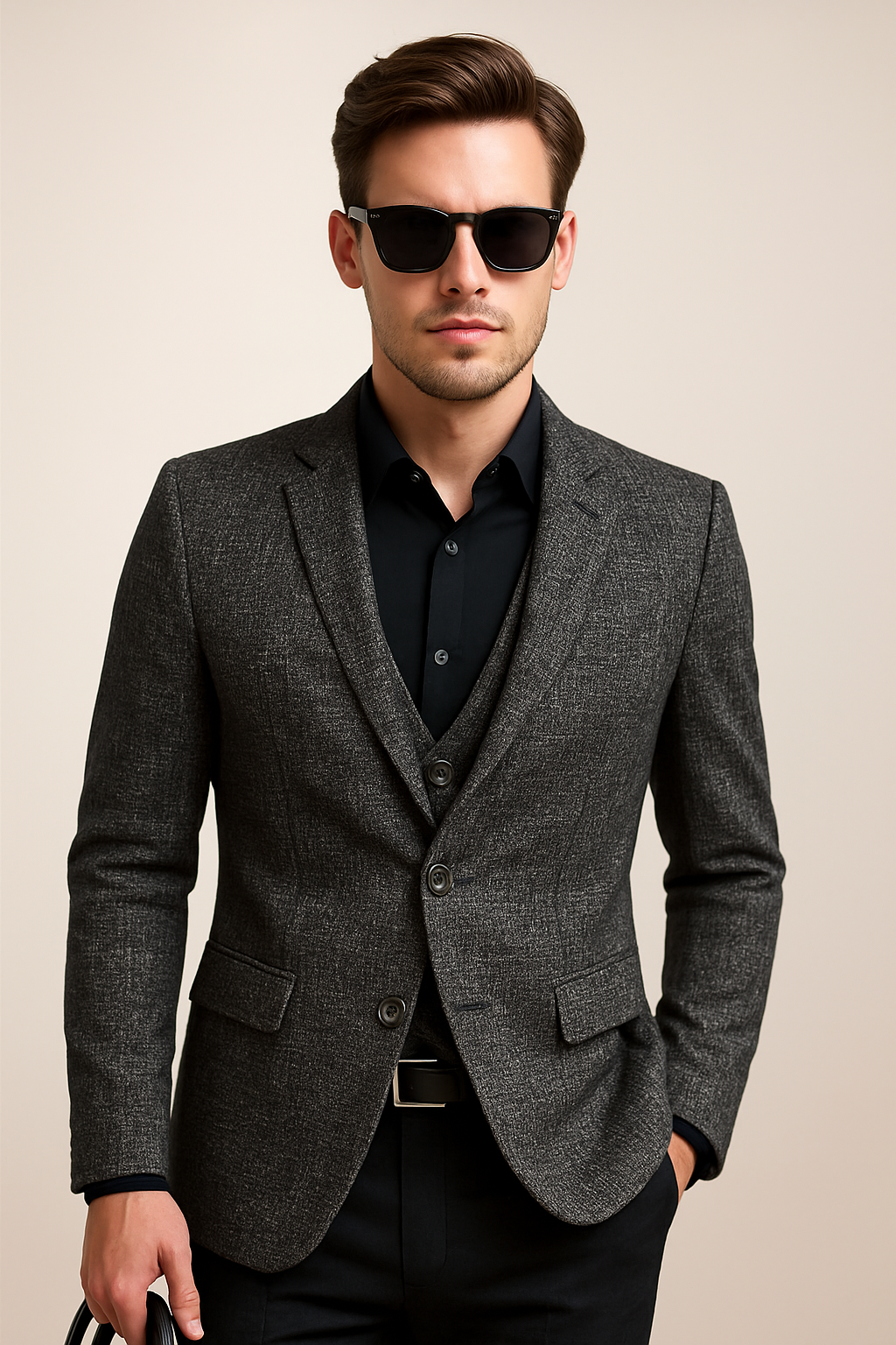 Fedde | Colbert heren slim fit - zwart