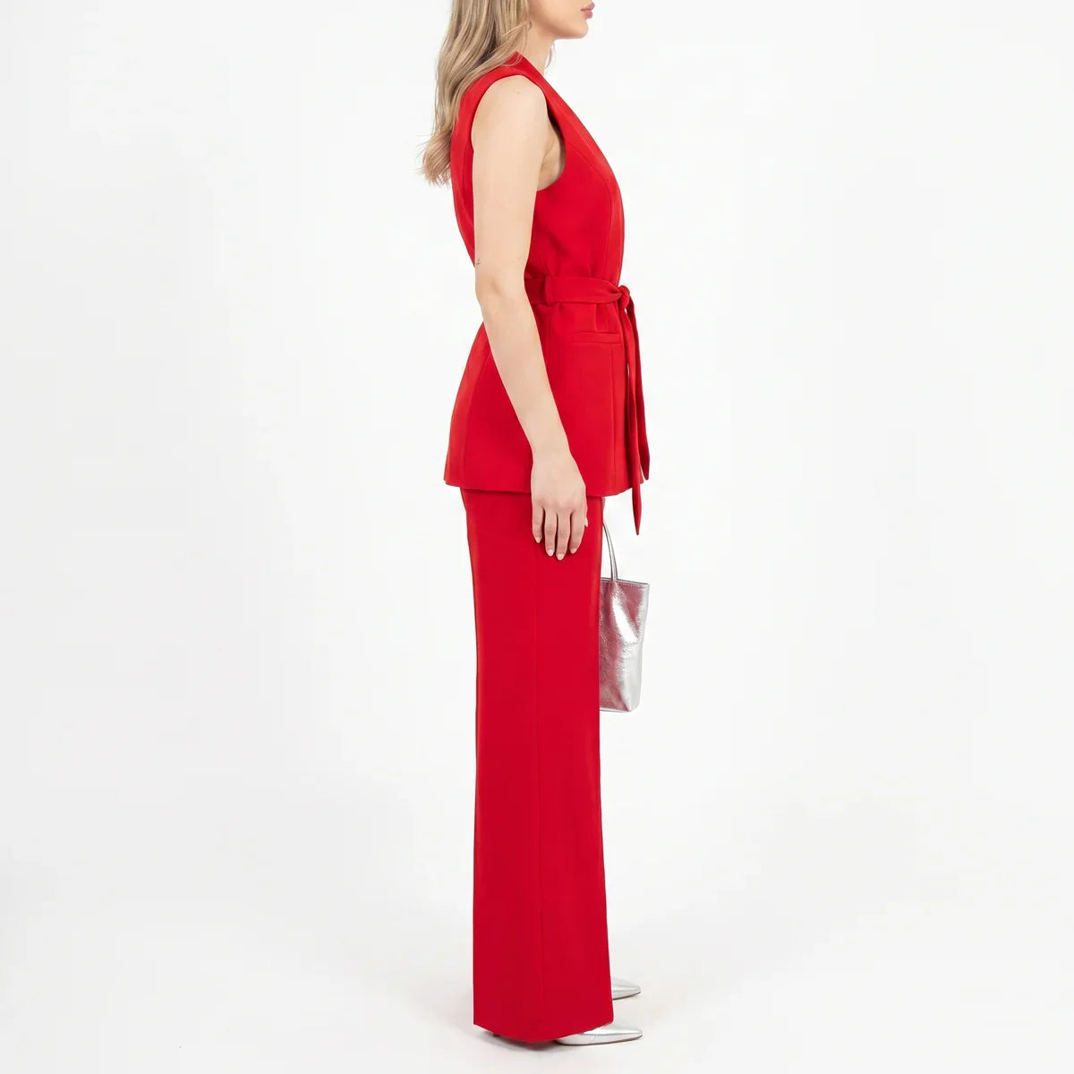 Feline | Mouwloos broekpak voor dames met riem - view 15