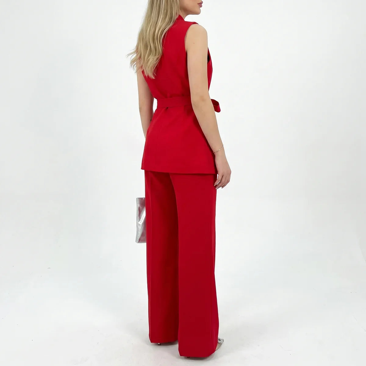 Feline | Mouwloos broekpak voor dames met riem - view 16