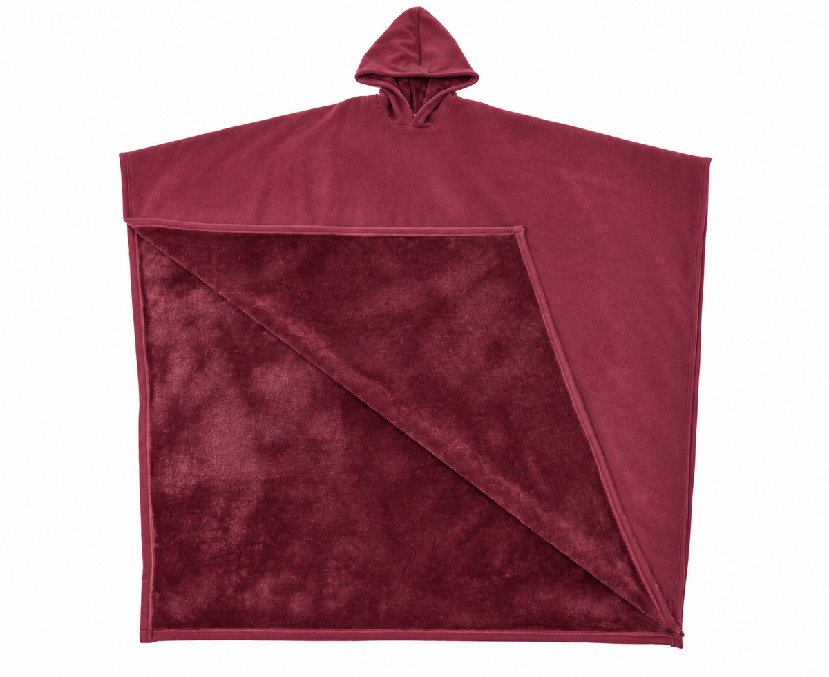 Filip | Oversized hoodie van fleece, groen - Rood