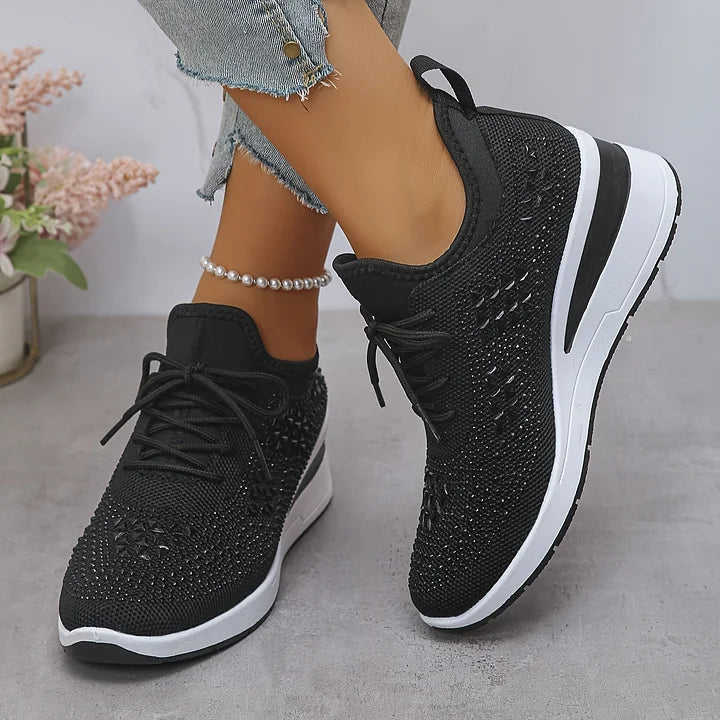 Floortje | Dames sneakers met sleehak - view 10