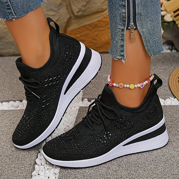 Floortje | Dames sneakers met sleehak - view 12