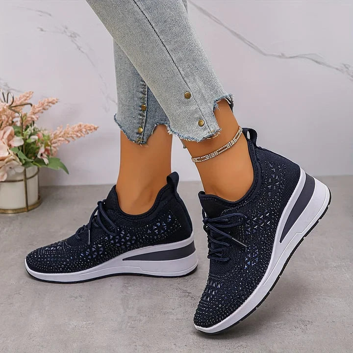 Floortje | Dames sneakers met sleehak - view 13