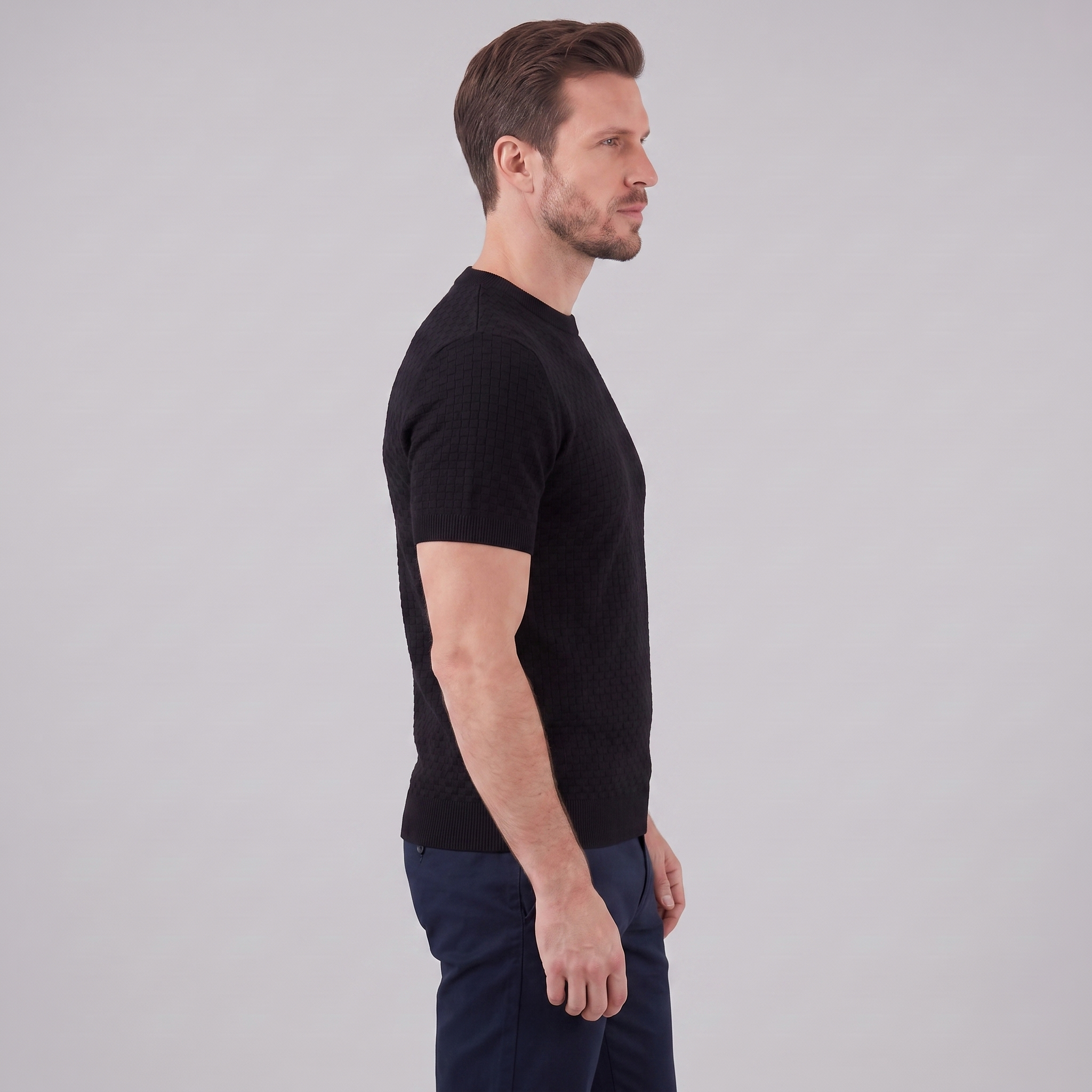 Floris | Gebreid t-shirt voor heren, korte mouw - view 11