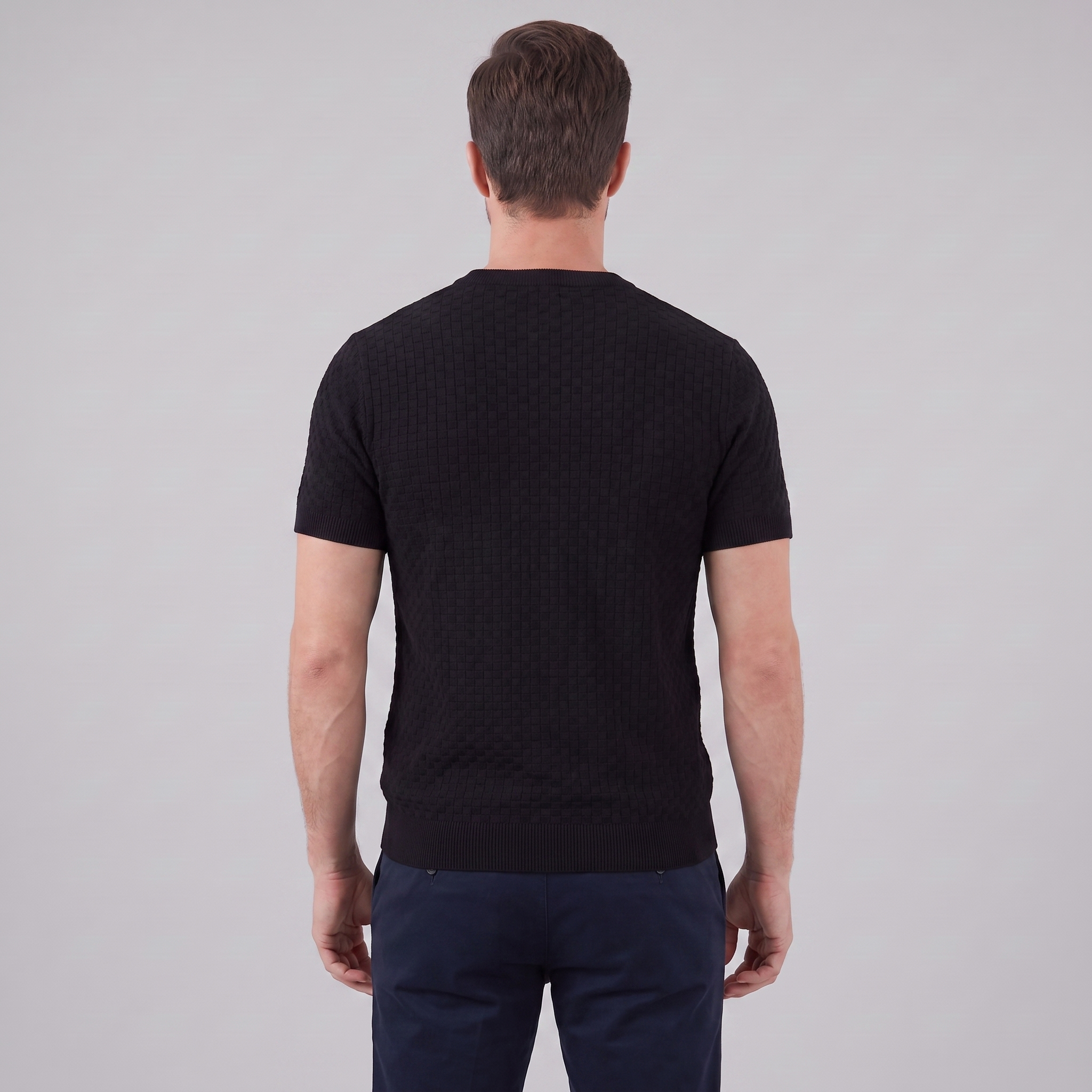 Floris | Gebreid t-shirt voor heren, korte mouw - view 12