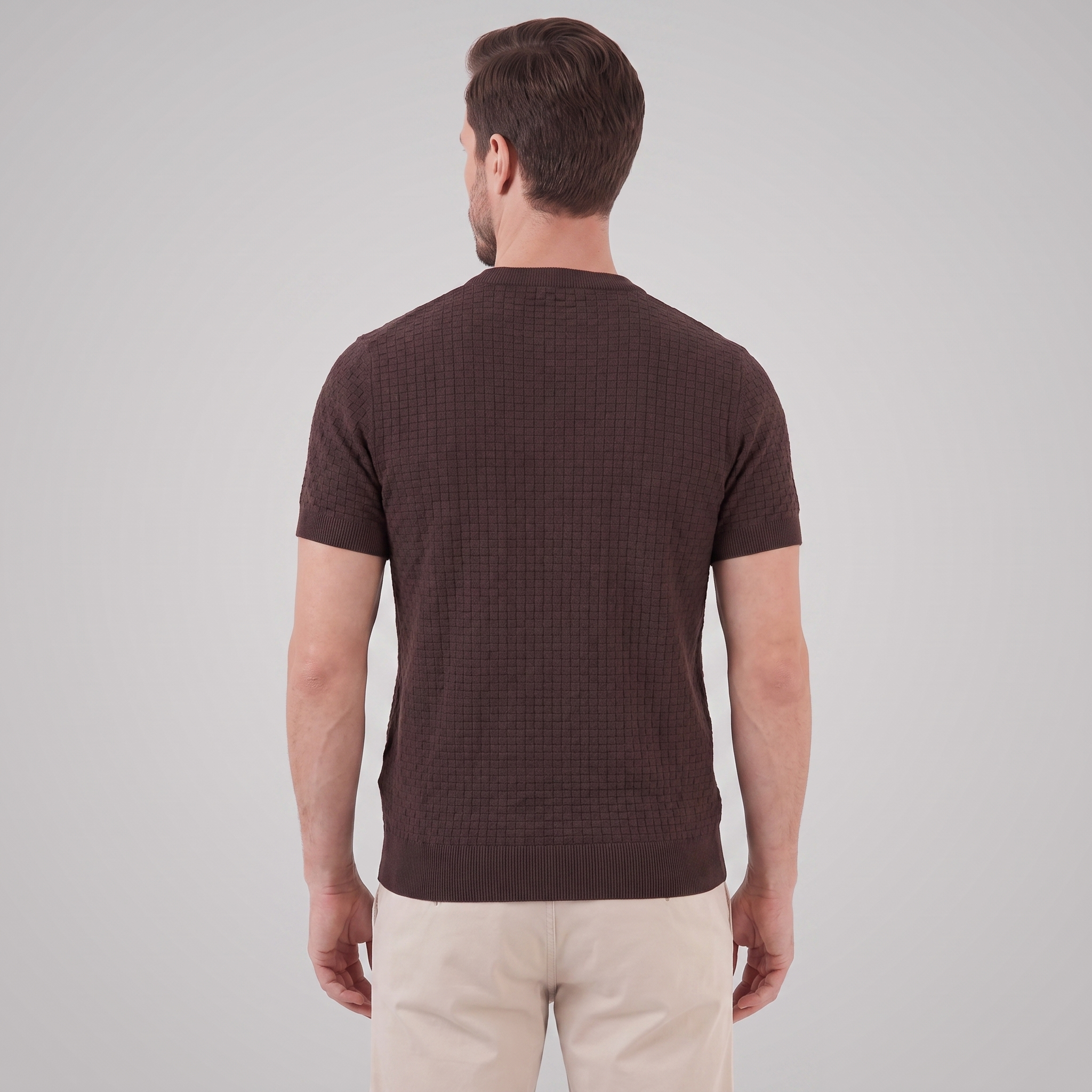 Floris | Gebreid t-shirt voor heren, korte mouw - view 22