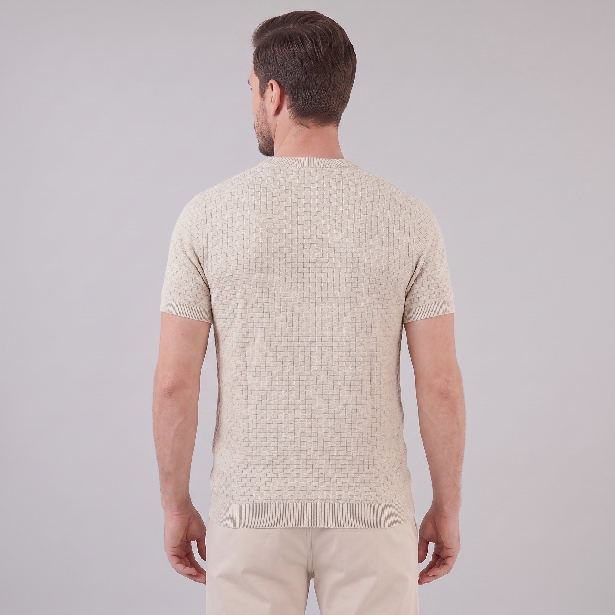 Floris | Gebreid t-shirt voor heren, korte mouw - view 8