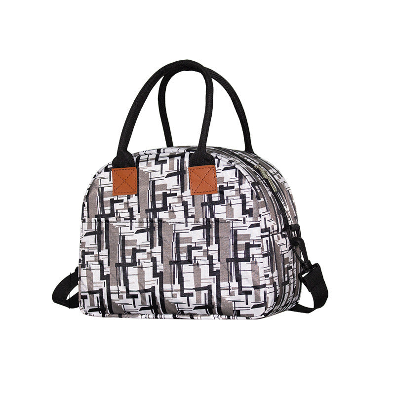 Francien | Koeltas dames met print - Zwart