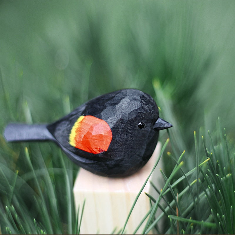Frans | Houten vogelbeeldje, handgesneden - Ik