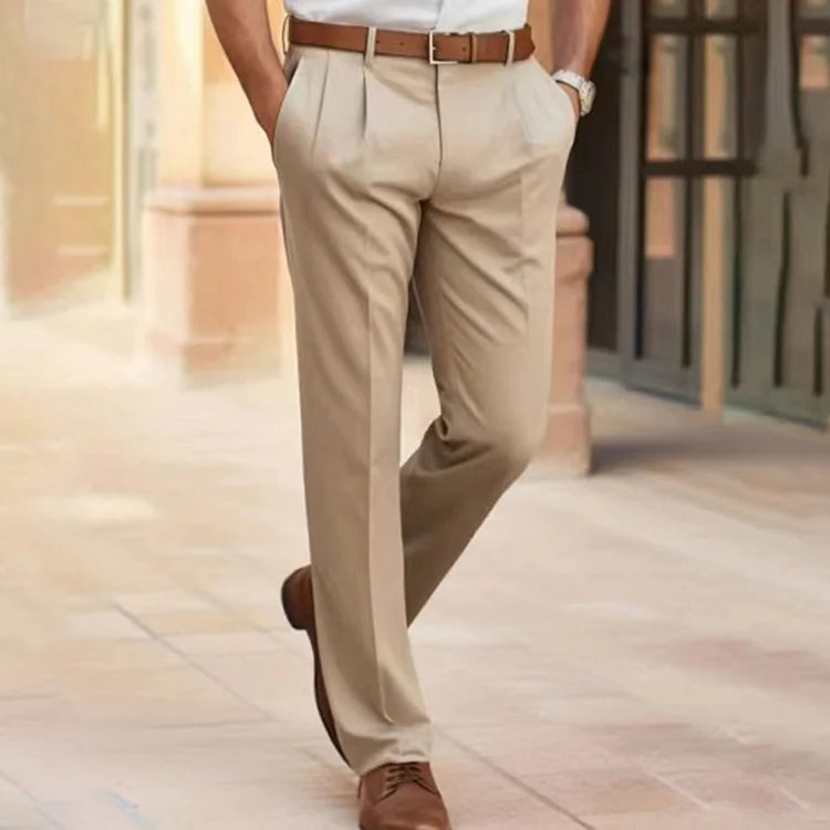 Frits | Nette pantalon voor heren met zakken - Beige