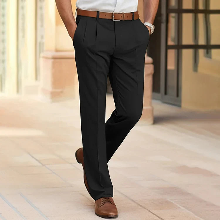 Frits | Nette pantalon voor heren met zakken - Zwart