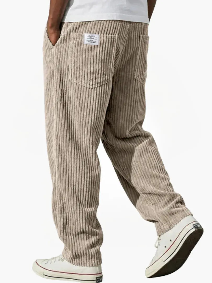 Geert | Corduroy broek voor heren - Kaki