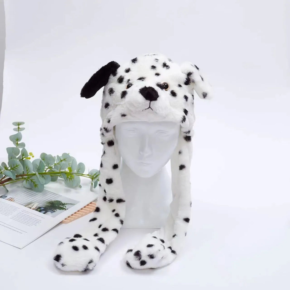 Geert | Pluche muts met bewegende oren - Dalmatiër