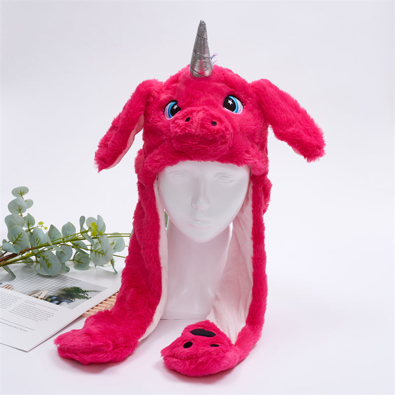 Geert | Bonnet en peluche avec oreilles mobiles