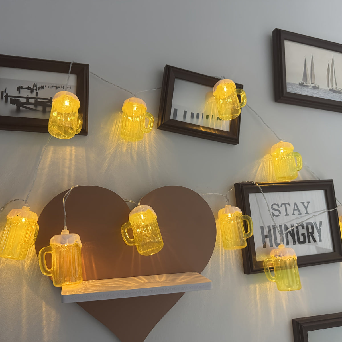 Gerard | Bierpul lichtketting warmwit met 20 LED-lampjes - foto 4