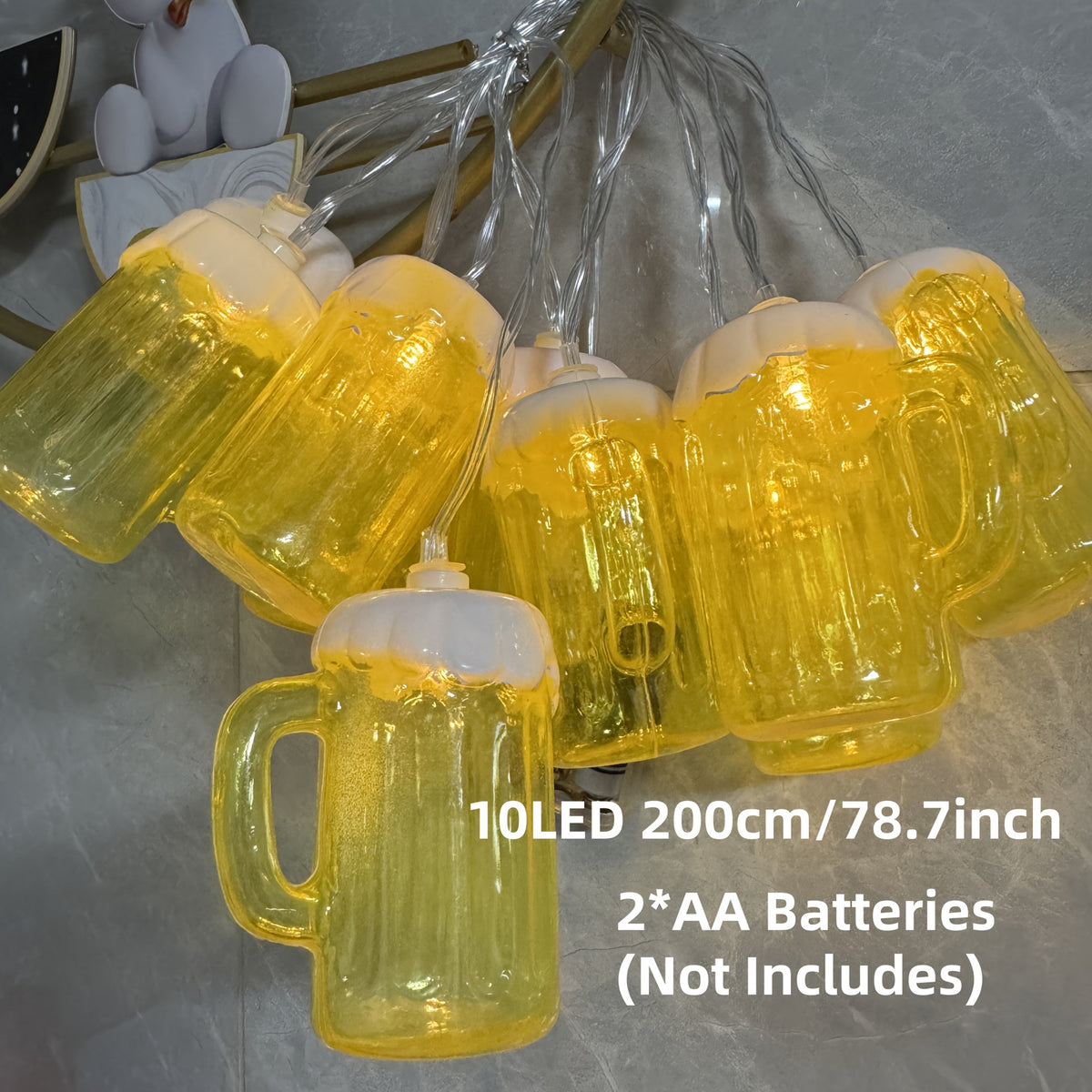 Gerard | Bierpul lichtketting warmwit met 20 LED-lampjes - foto 6