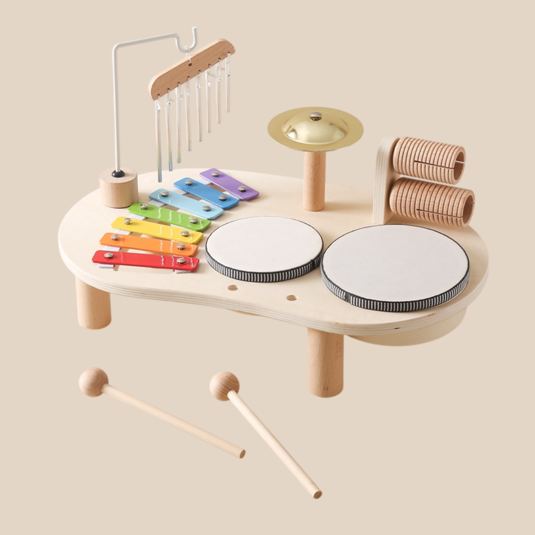 Gerben | Houten muziektafel met instrumenten - view 2