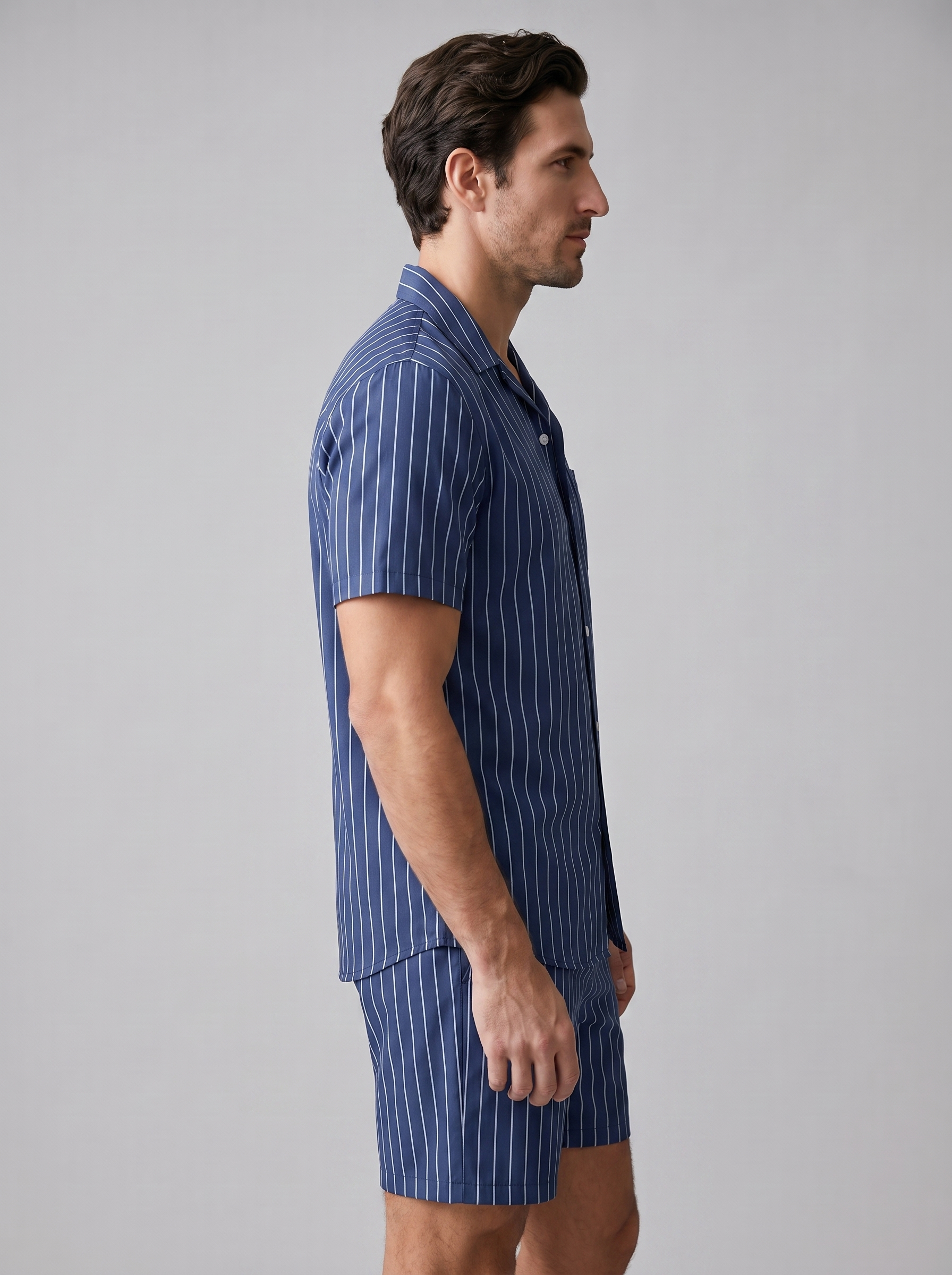 Gerrit | Gestreepte zomerset voor heren met korte mouw - view 24