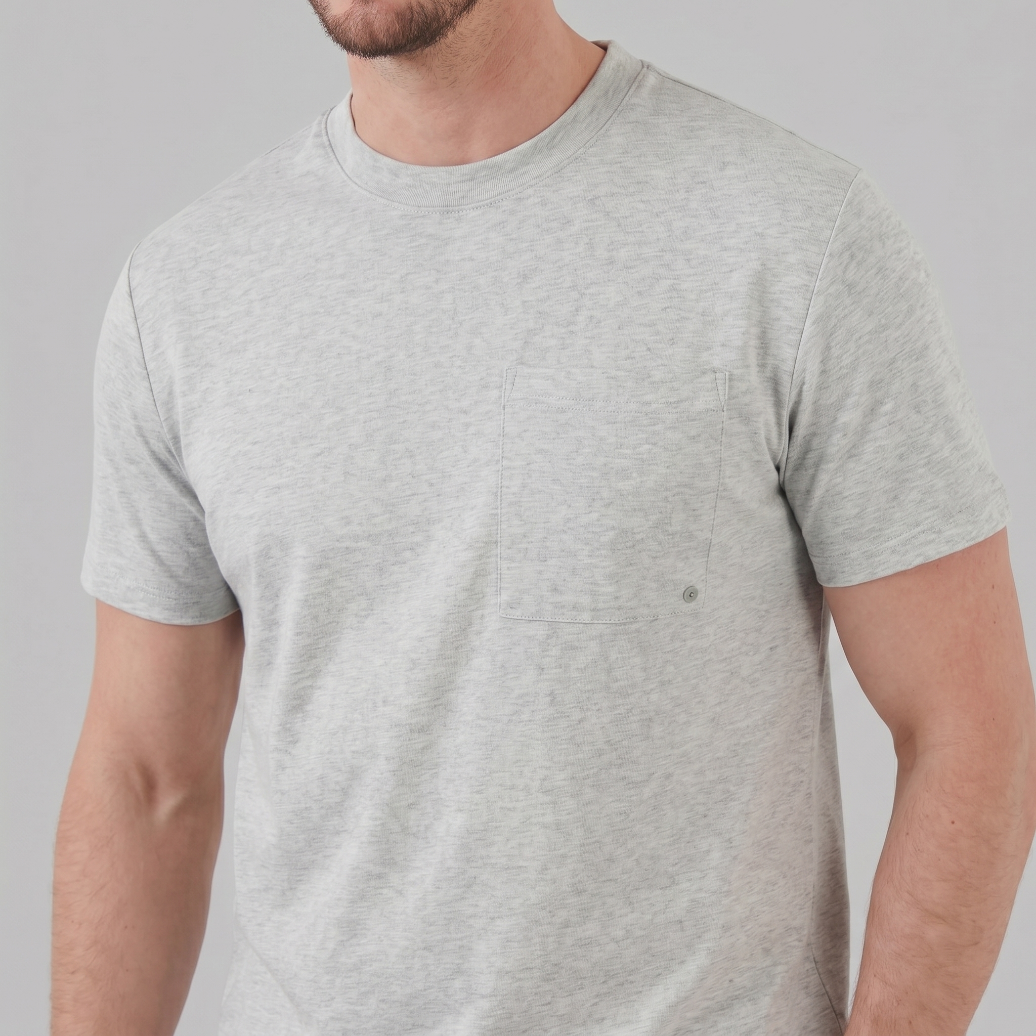 Gijs | T-shirt heren relaxed fit met borstzak - view 25