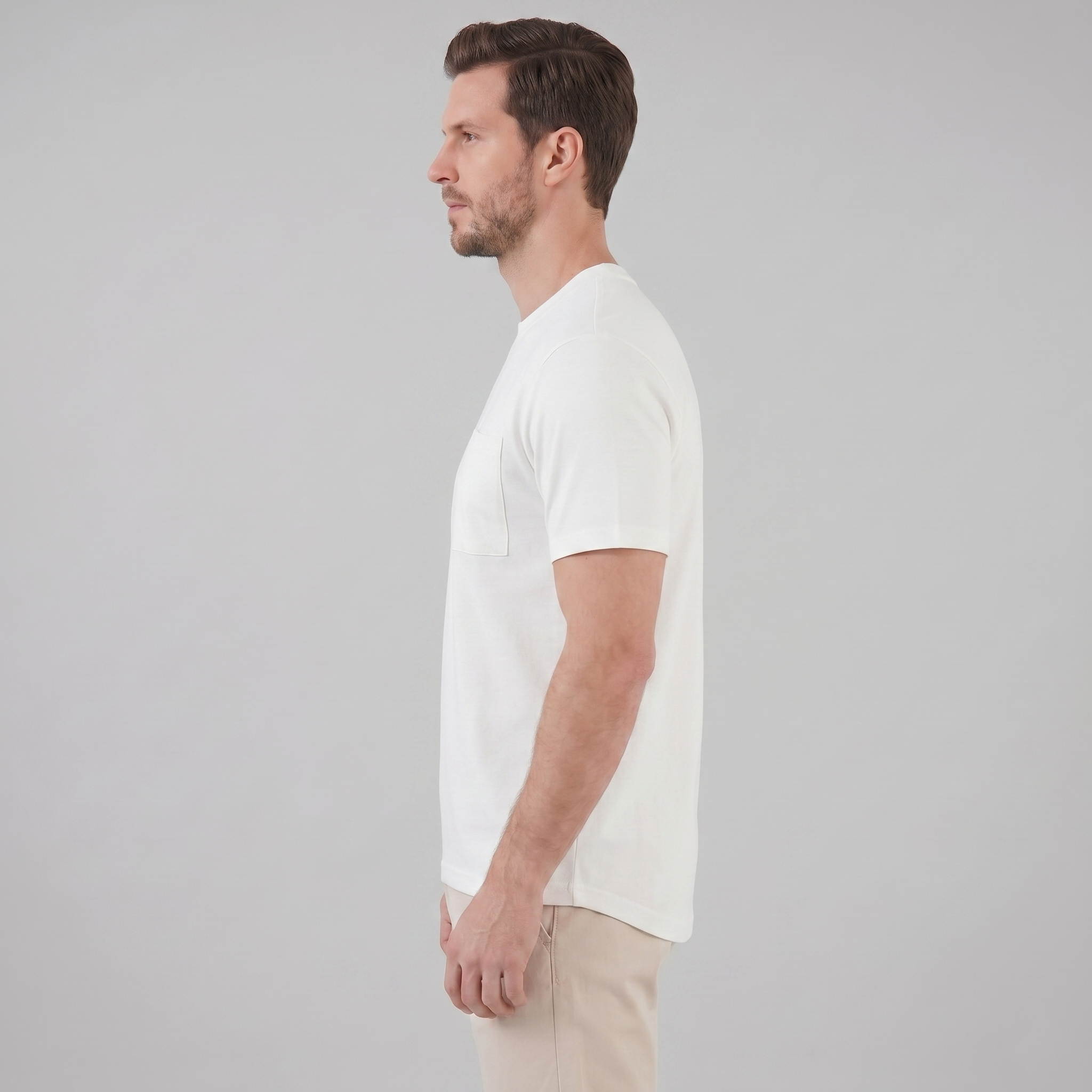 Gijs | T-shirt heren relaxed fit met borstzak - view 7