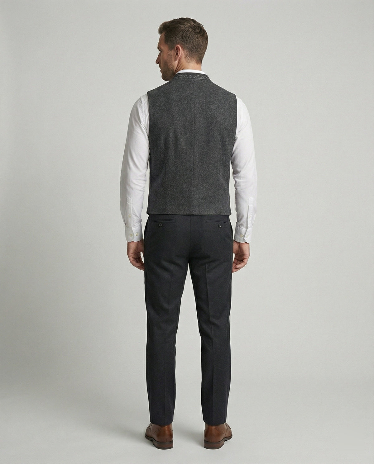 Gijs | Traditioneel gilet voor heren met staande kraag - foto 4