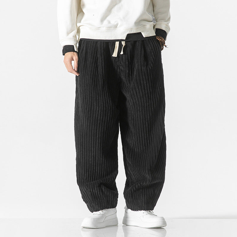 Guus | Corduroy broek voor heren - Zwart