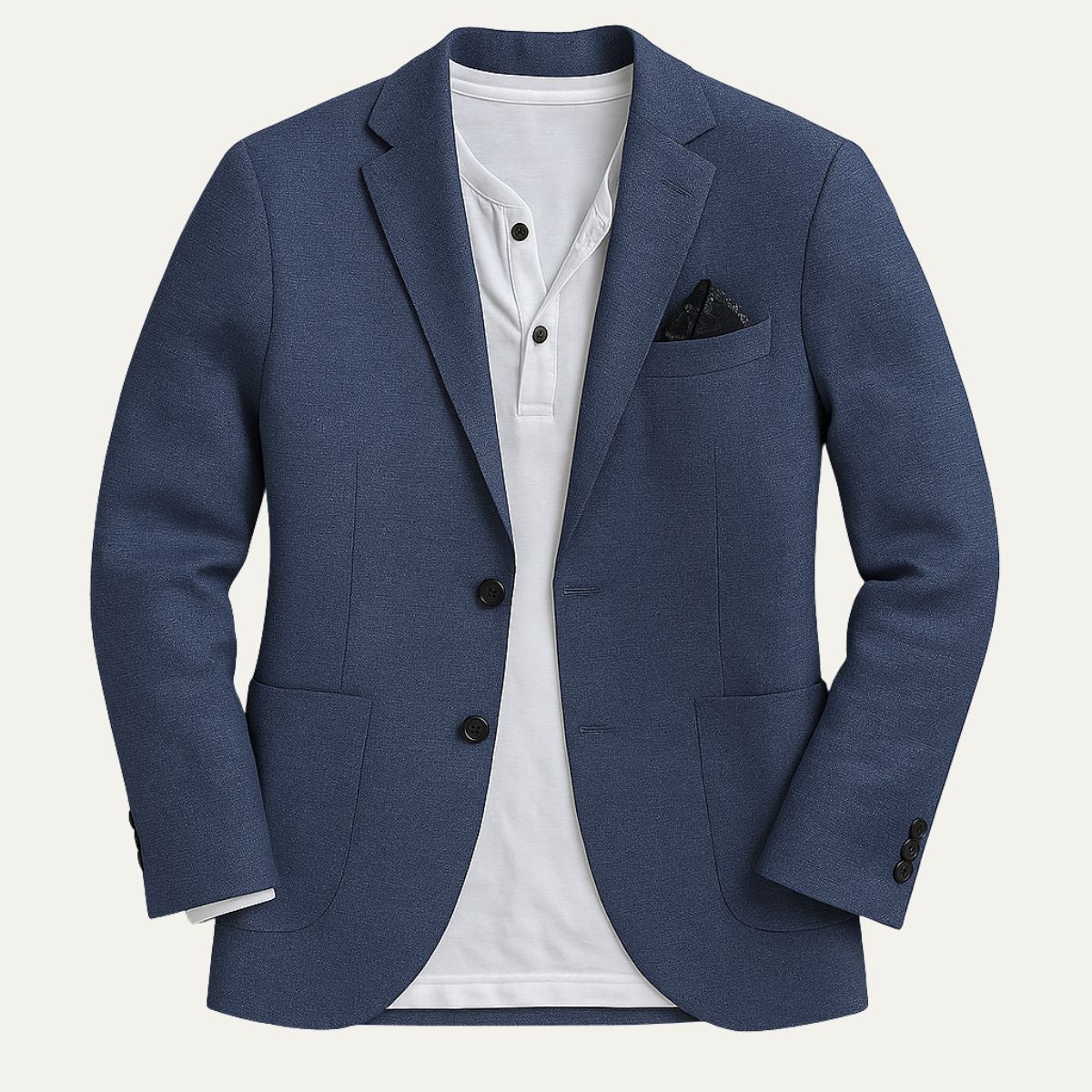 Harm | Linnen blazer voor heren - donkerblauw