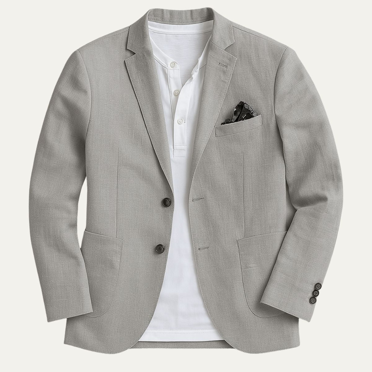 Harm | Linnen blazer voor heren - grijs