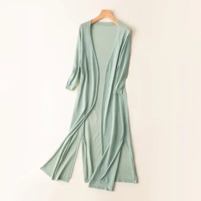 Heleen | Licht lang vest voor dames - view 15