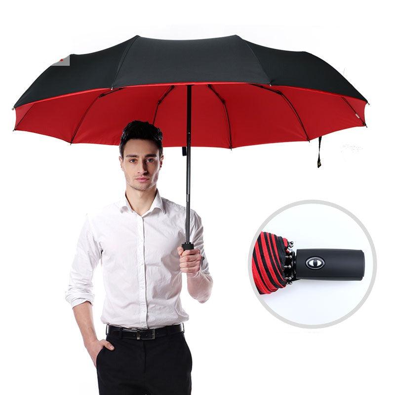 Henk | Windbestendige stormparaplu, automatisch opvouwbaar - Rood