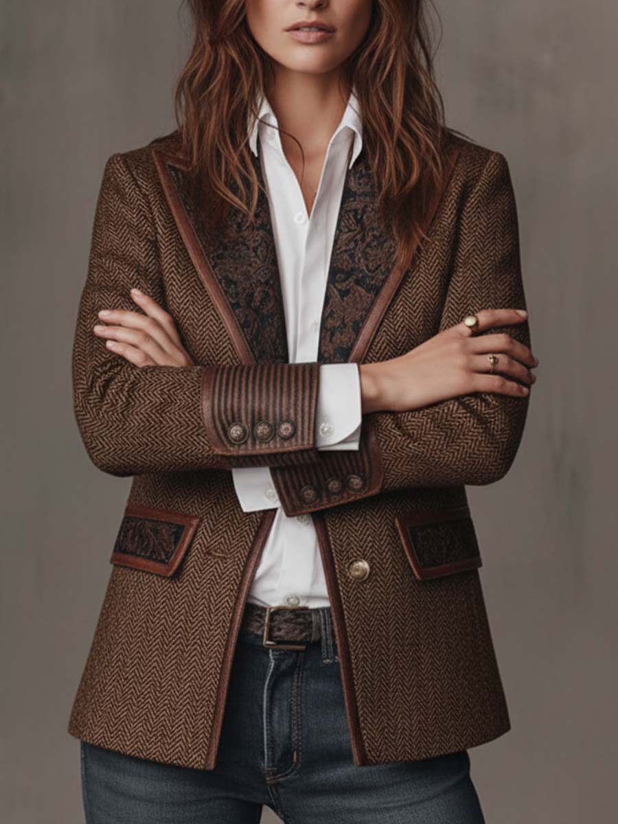Inge | Getailleerde tweed blazer voor dames - view 2