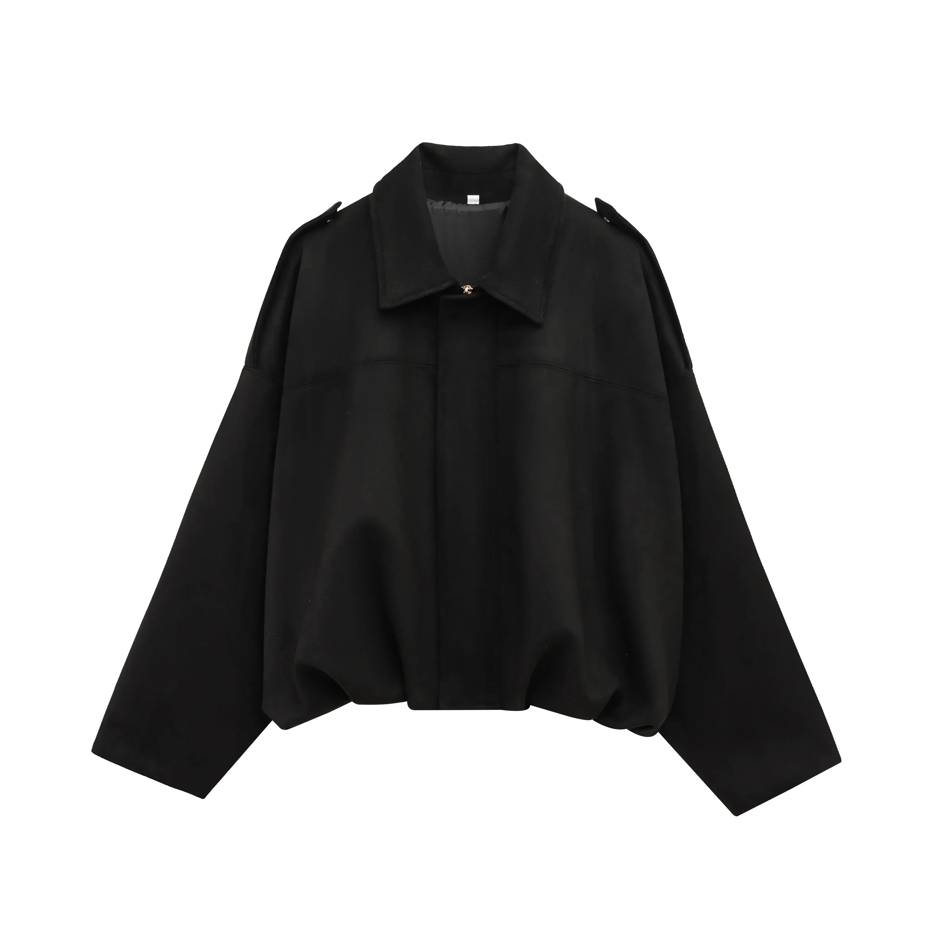 Irene | Oversized suède bomberjack voor dames - Zwart